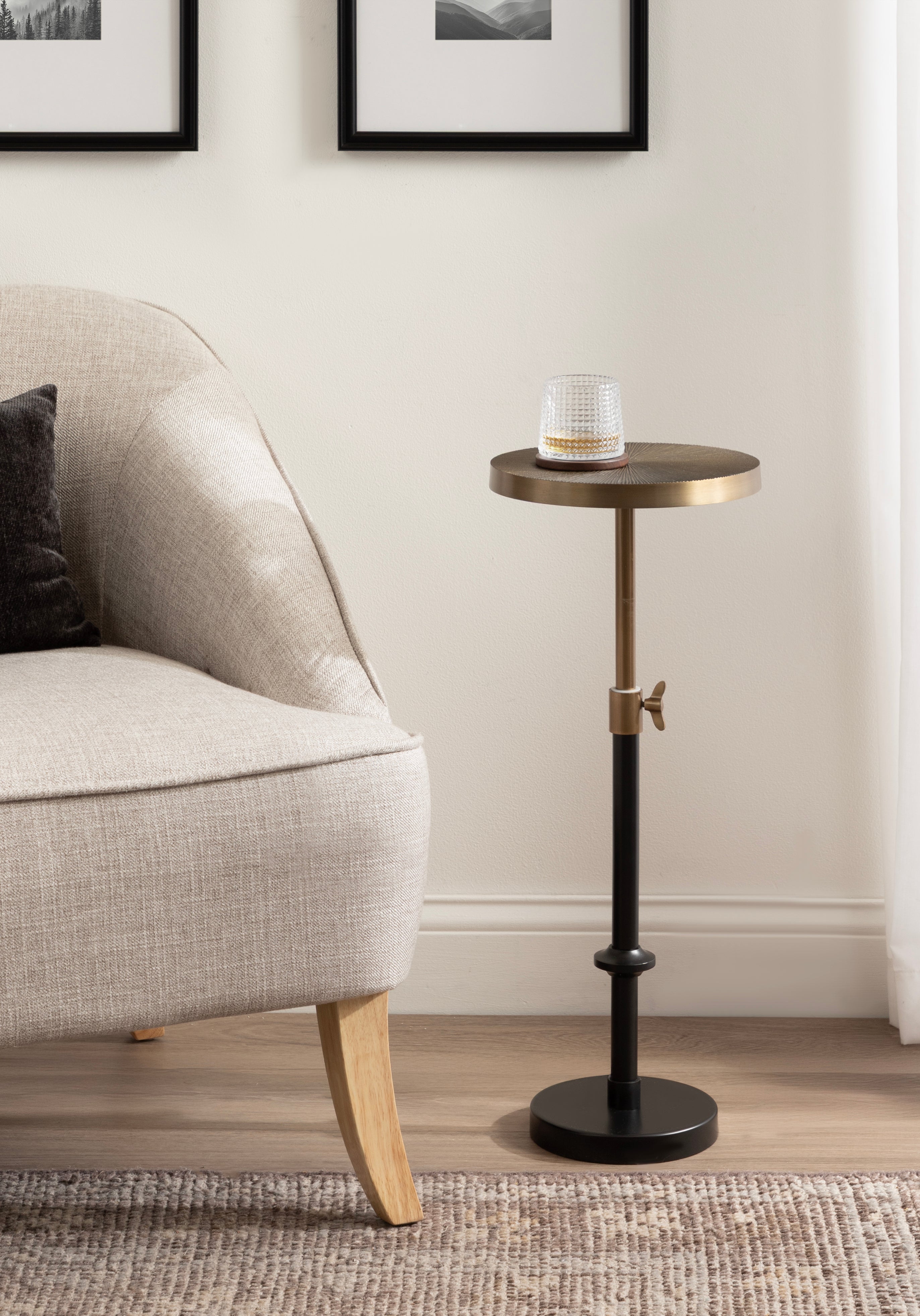 Drink Table Gold Black 10x10x30 6