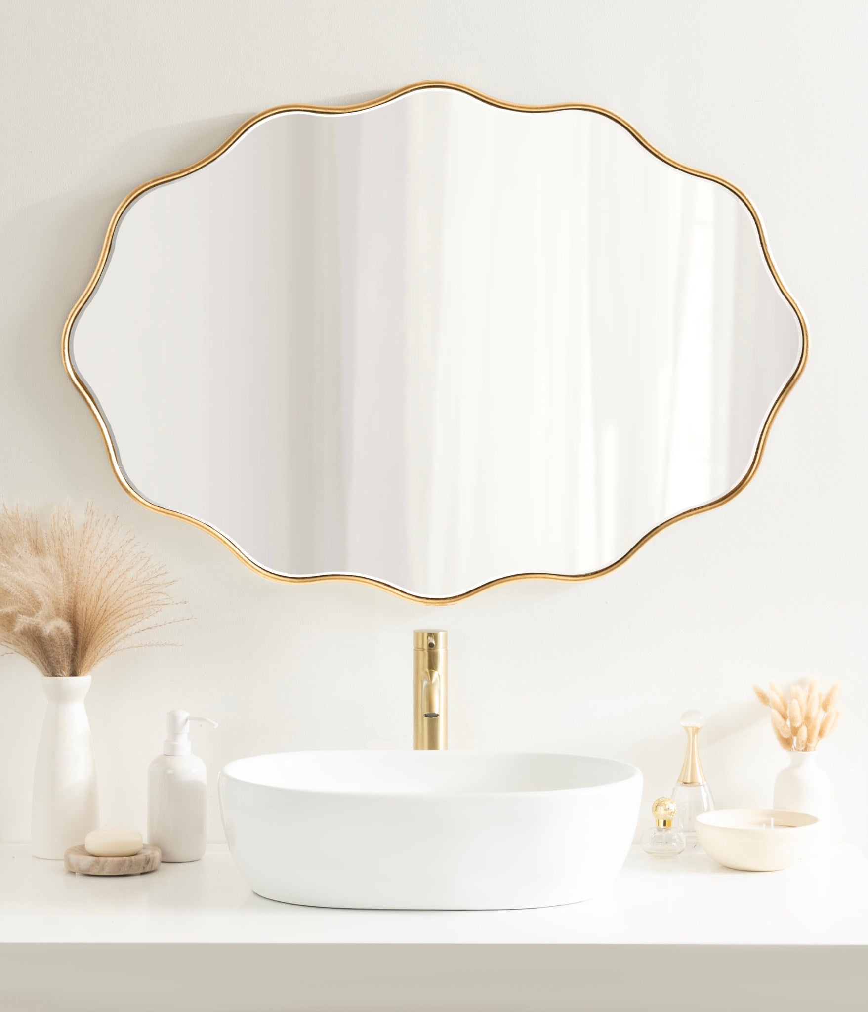 Viona Oval Scalloped Mirror