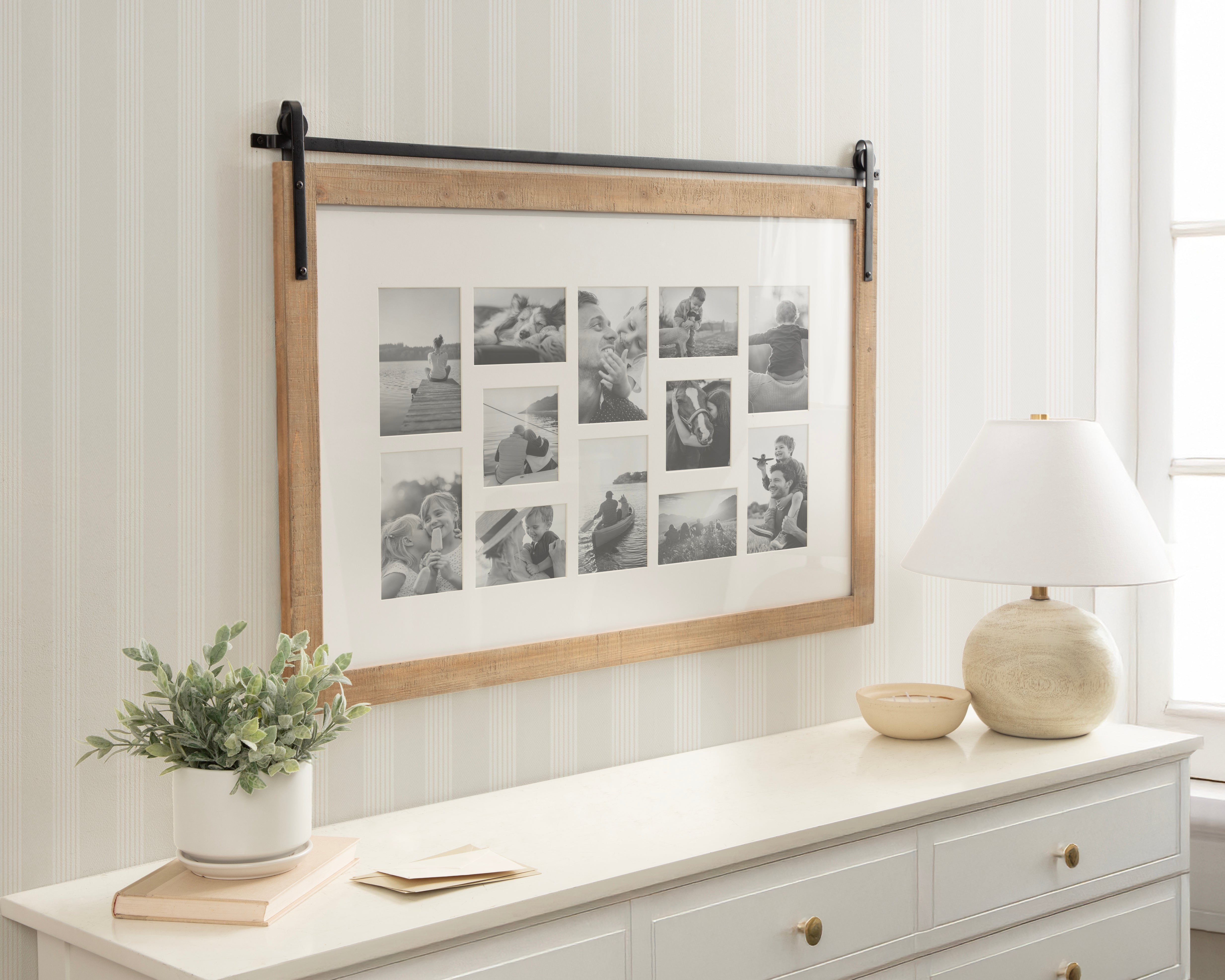 Wall Frame Rustic Brown 34x20 matted to 12op 7