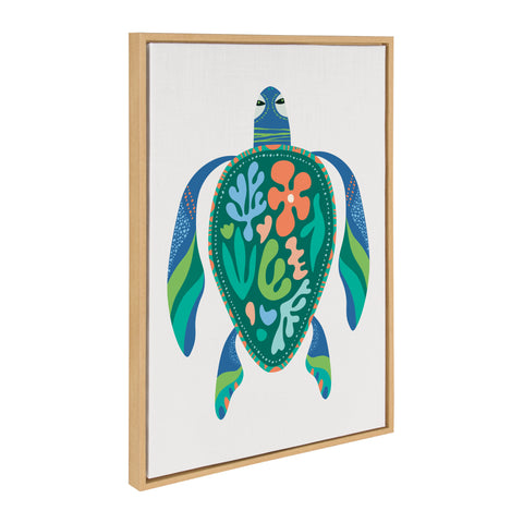 Sylvie MCM Sea Turtle Framed Canvas by Rachel Lee of My Dream Wall