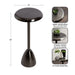 Drink Table Pewter 10x10x22 2