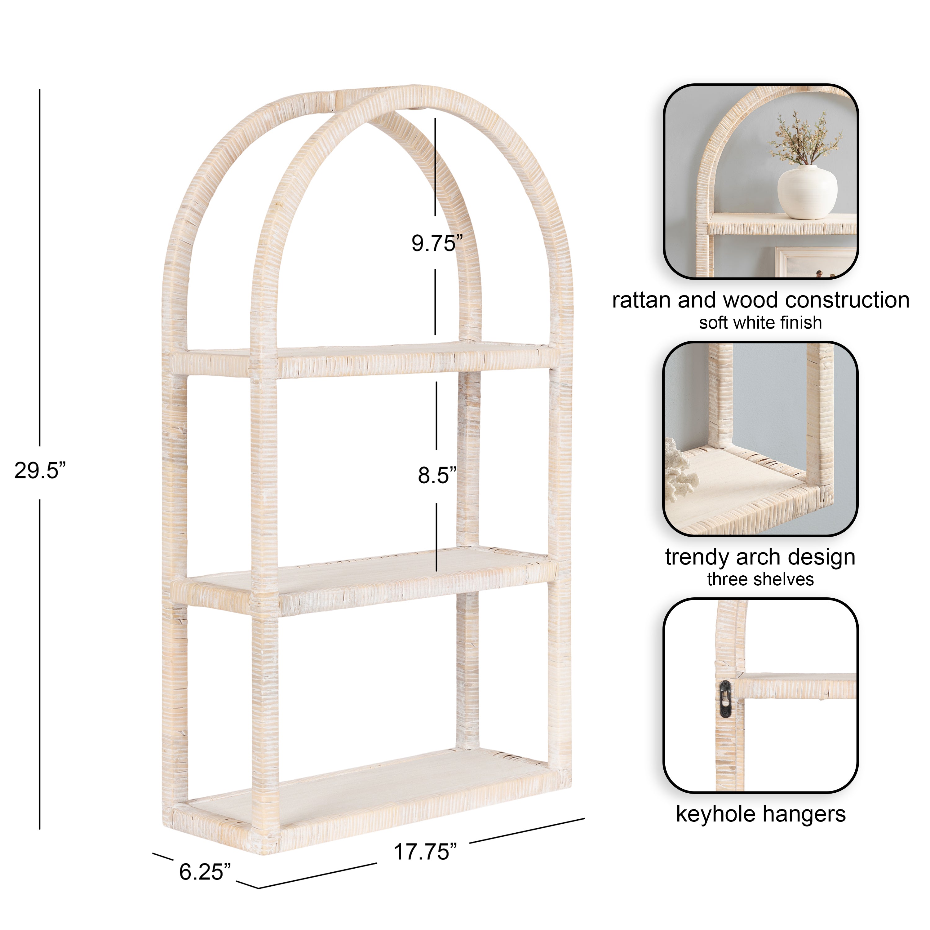Accent Shelf 18x30 White 2