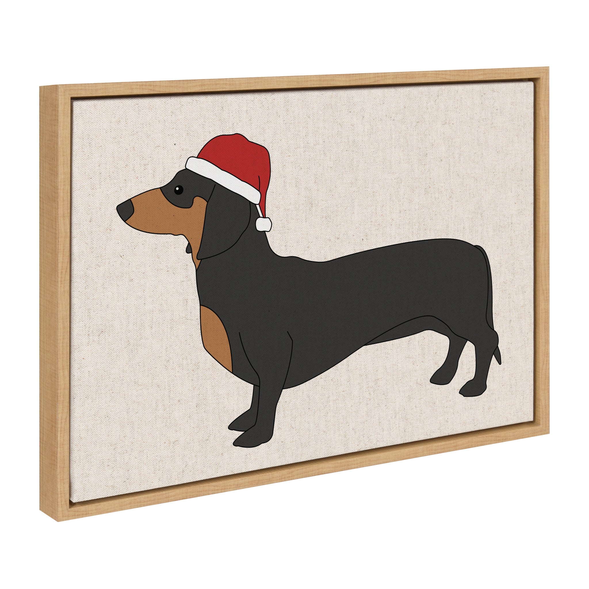 Sylvie Dachshund Through The Snow Framed Canvas by Jake Goossen