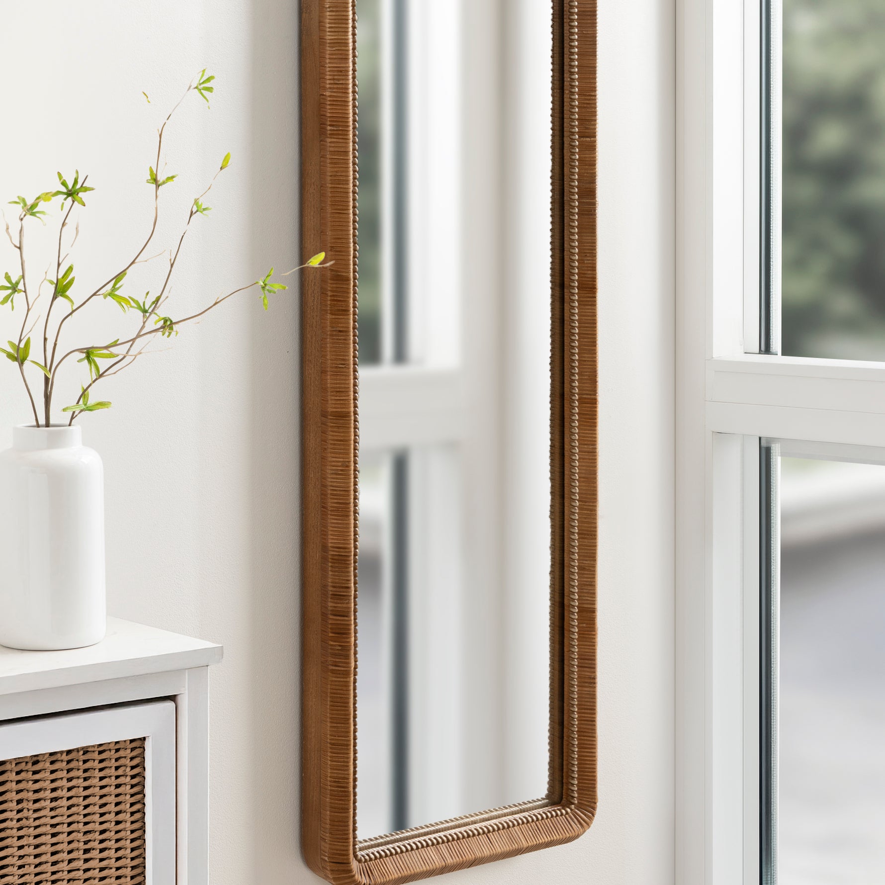 Full Length Mirror 18x48 Natural 7