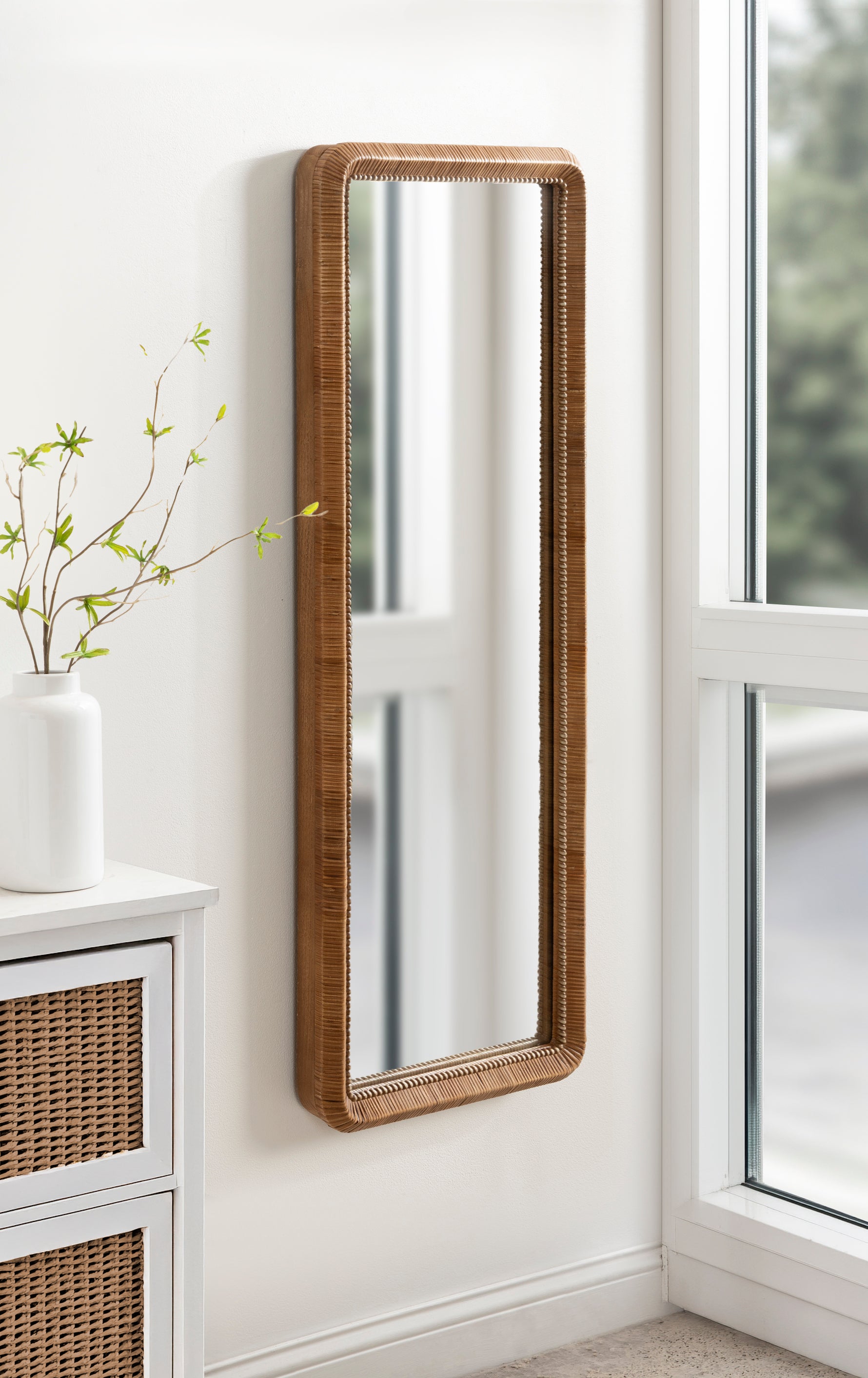 Full Length Mirror 18x48 Natural 7