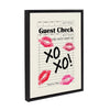 Sylvie XOXO Kisses Guest Check Framed Canvas by Alli Standefer