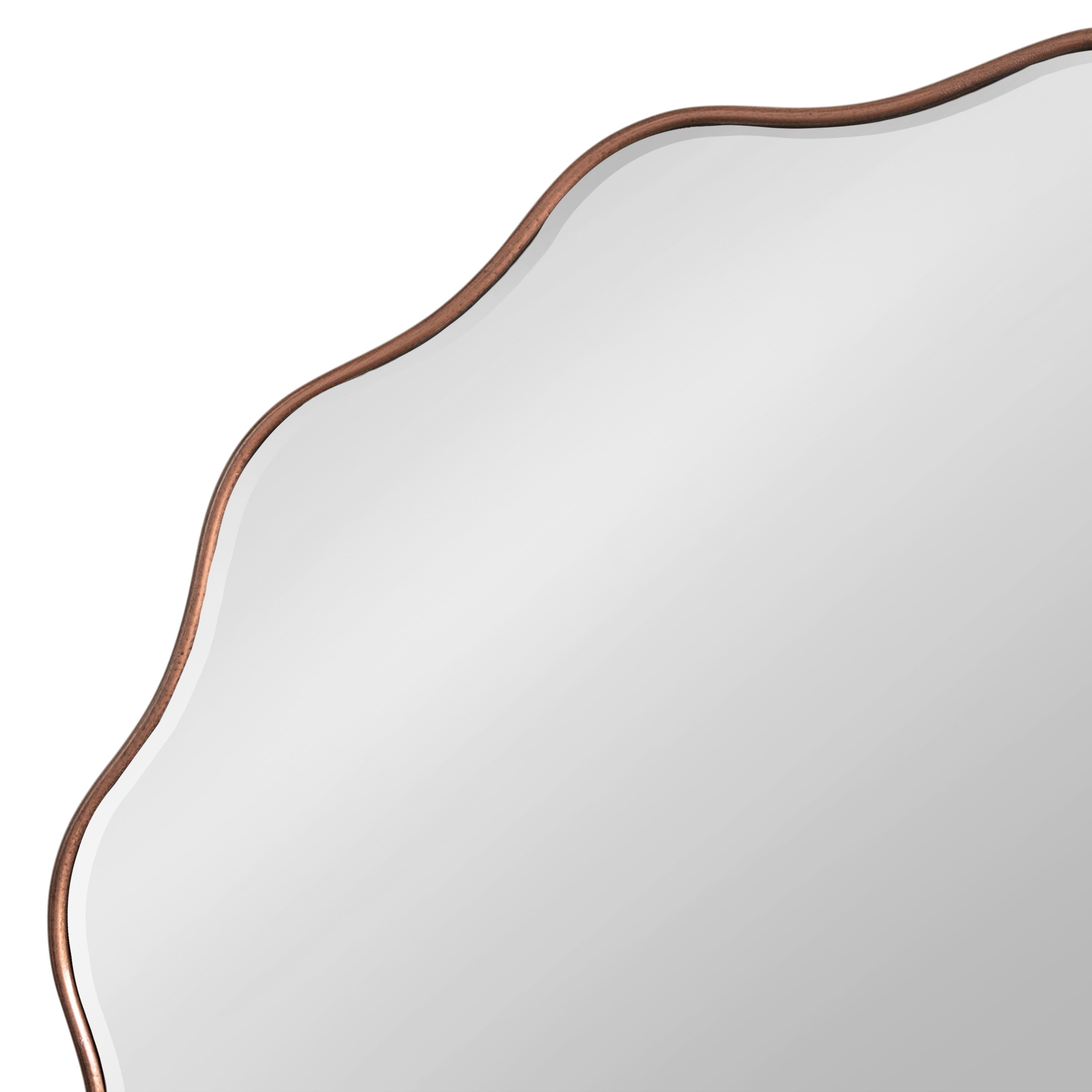 Viona Round Scalloped Mirror