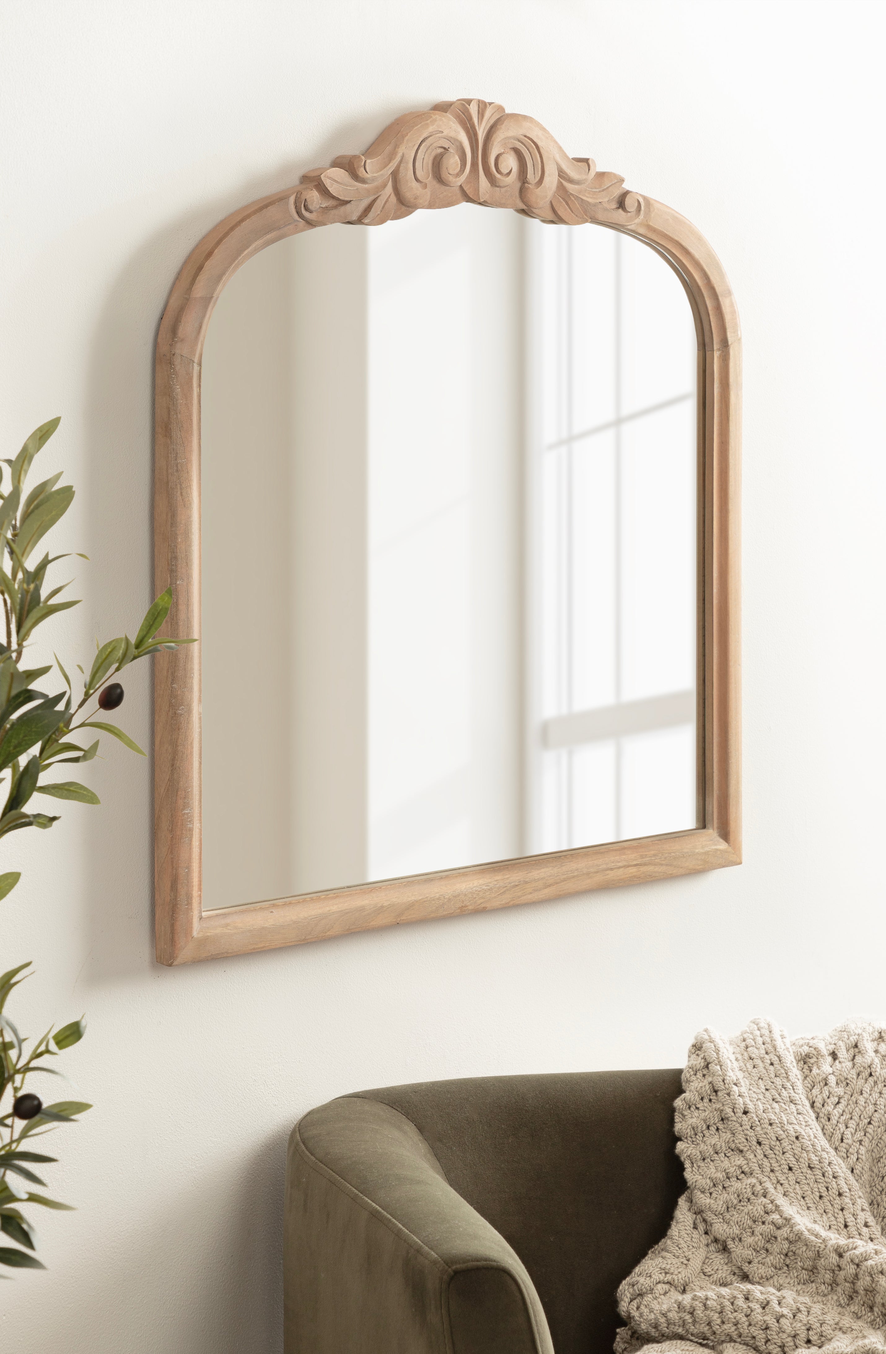 Arch Mirror Natural Beige 28x30 6