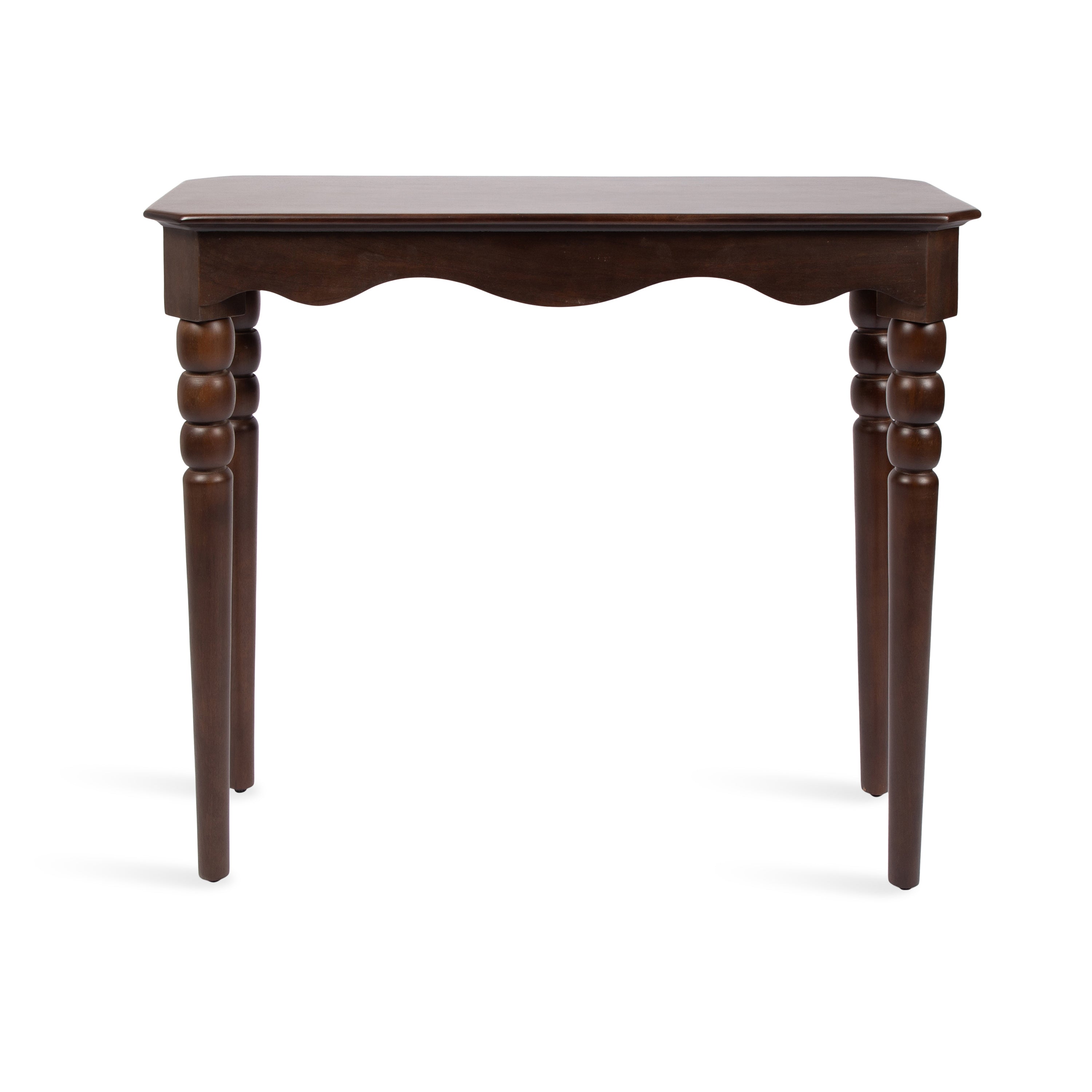 Console Table 36x15x31 White Dark Brown 5