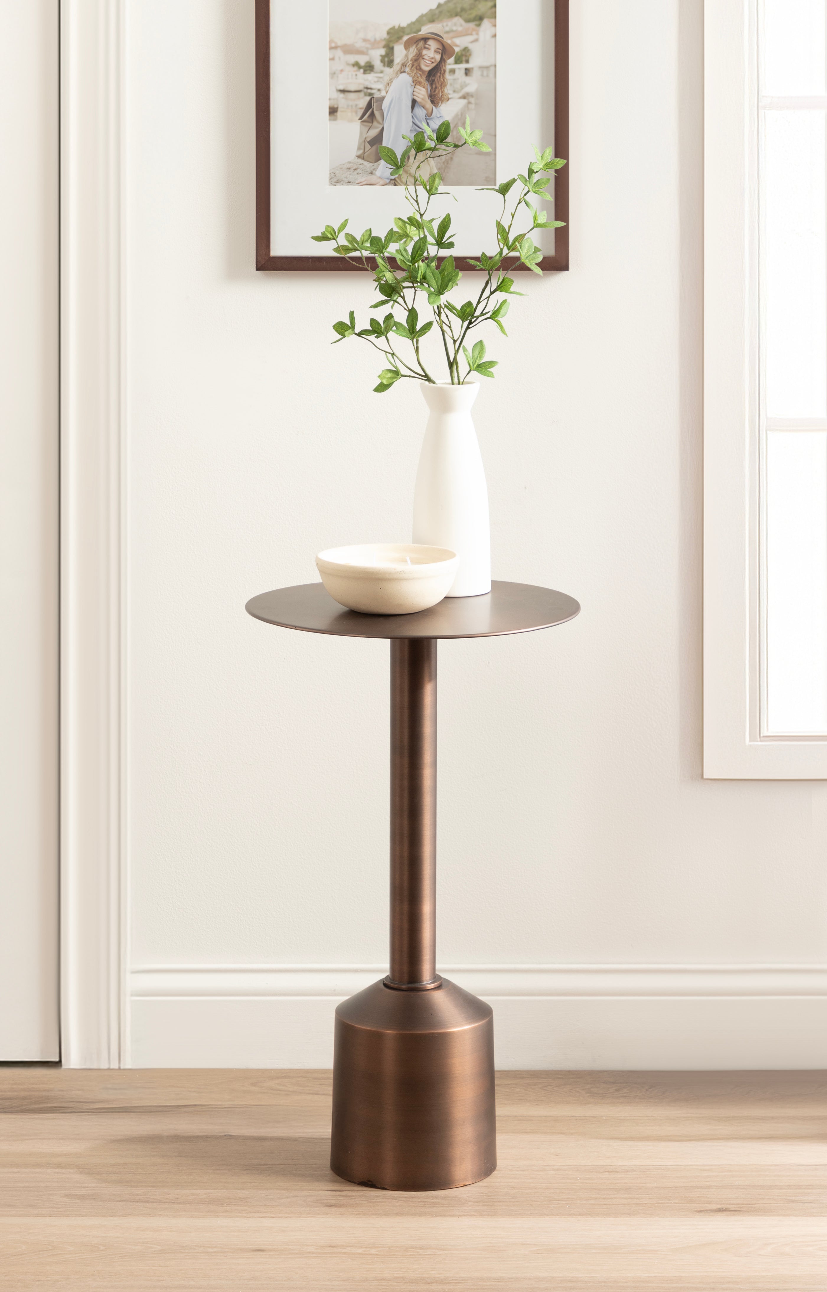 Side Table Bronze 14x14x24 7