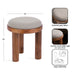 Standard Ottoman 16x16x18 Walnut Brown 2