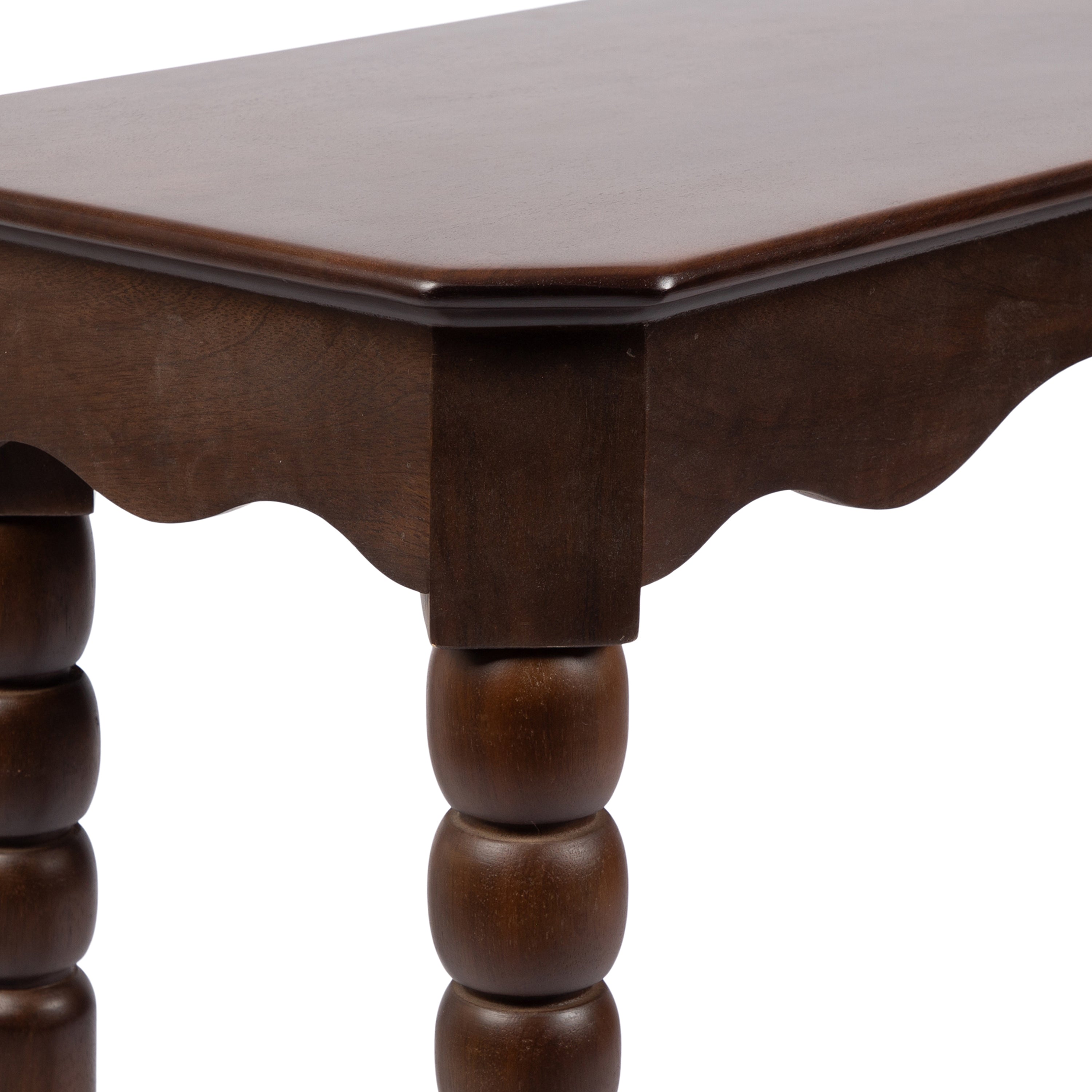 Console Table 36x15x31 White Dark Brown 3