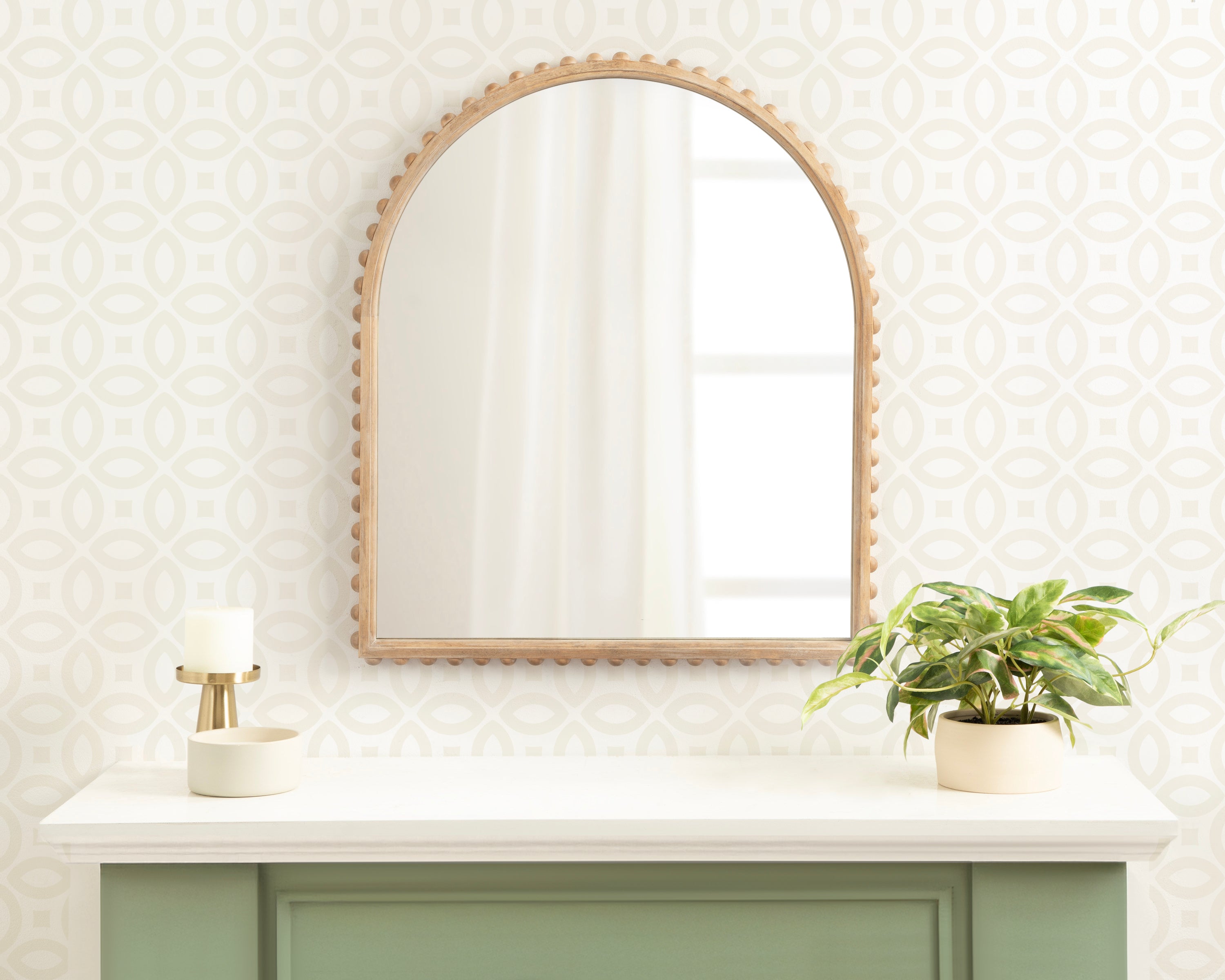 Arch Mirror Natural Beige 28x32 6