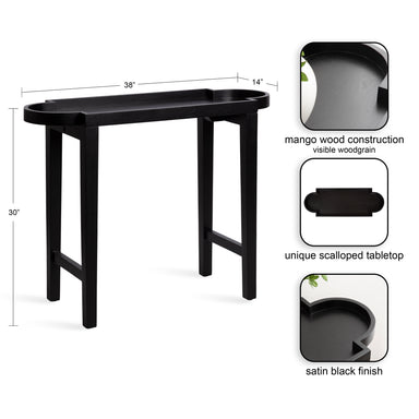 Console Table Black 38x14x30 2