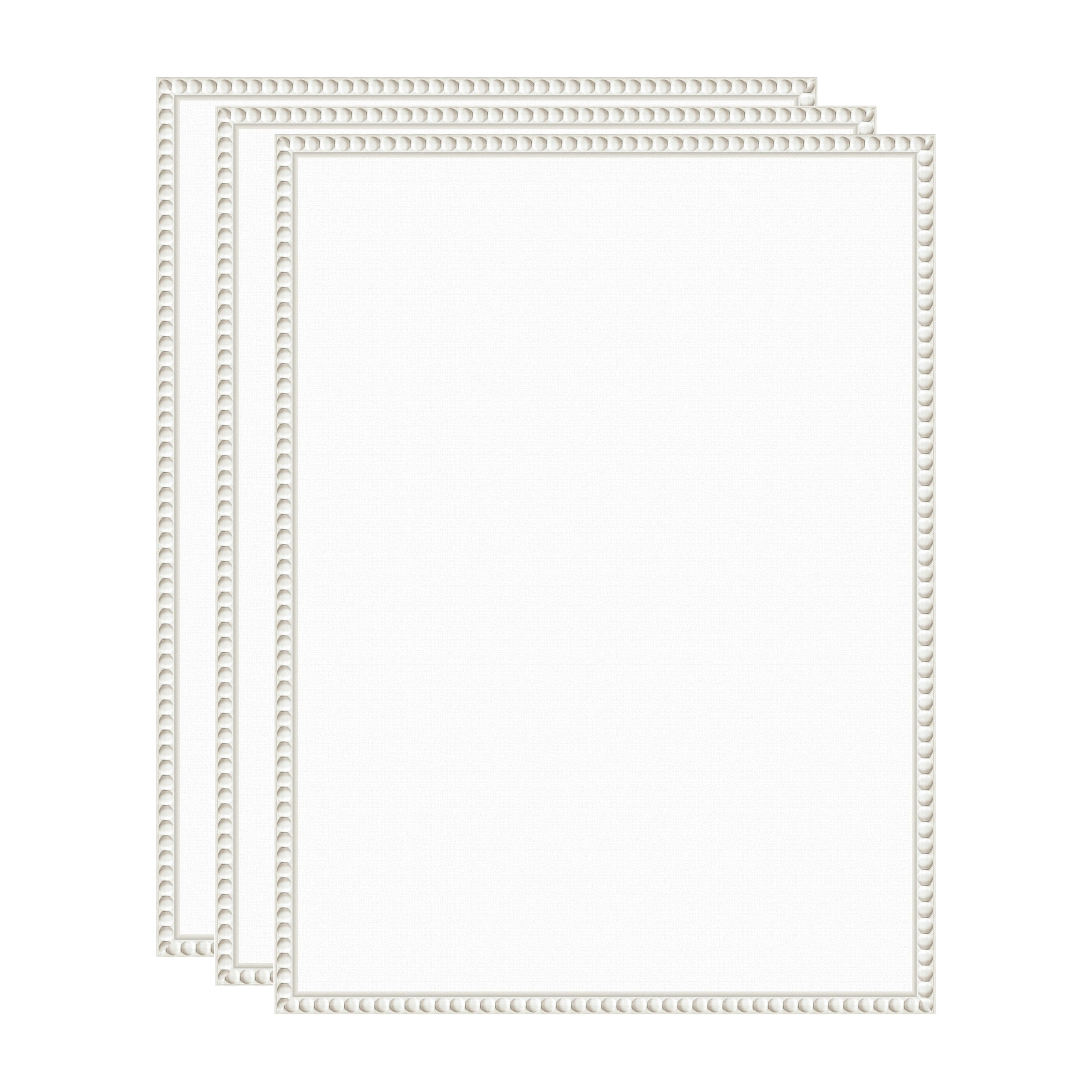 Art Set 3 Piece Set 18x24 Sylvie Beaded White 1