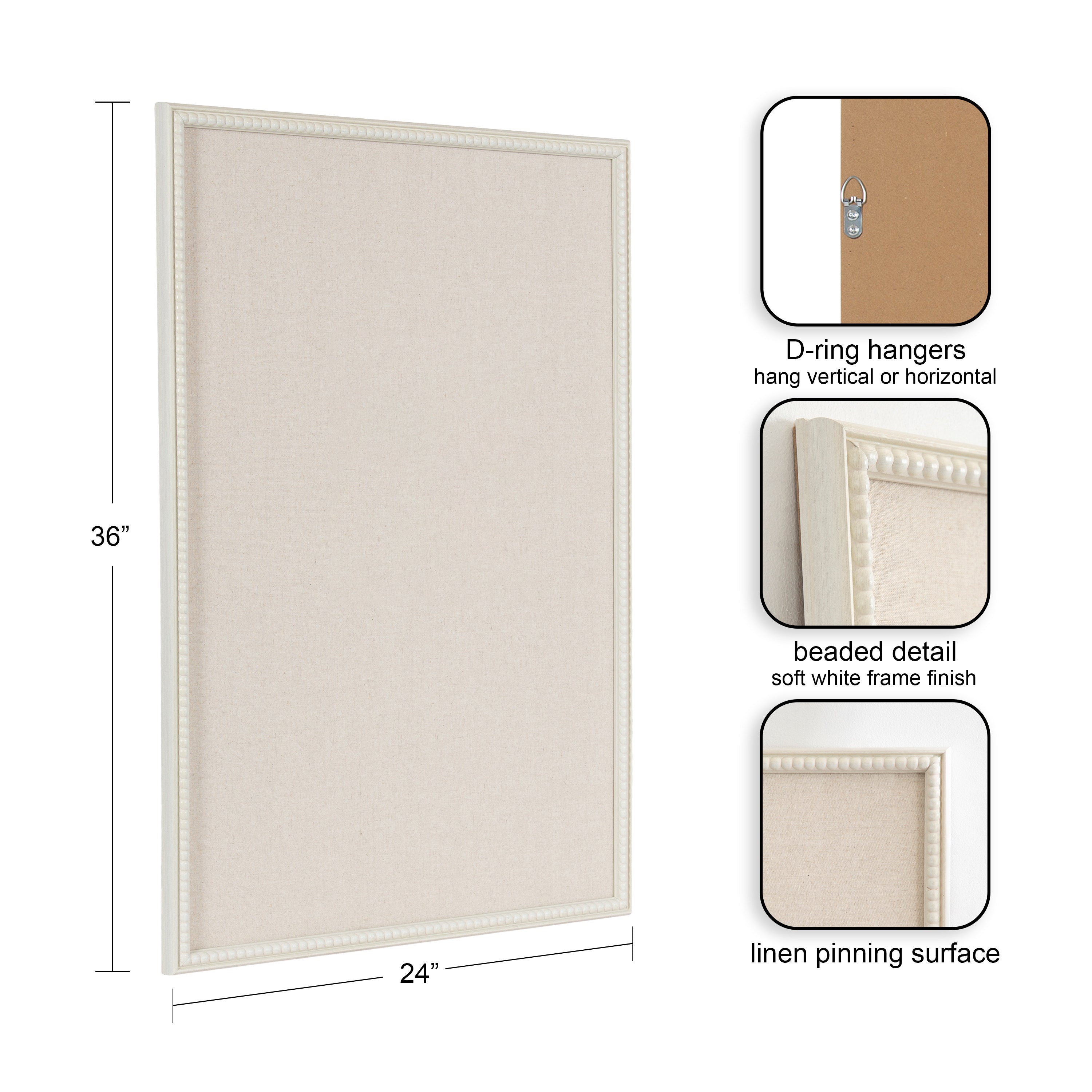 Makenna Rectangle Fabric Pinboard