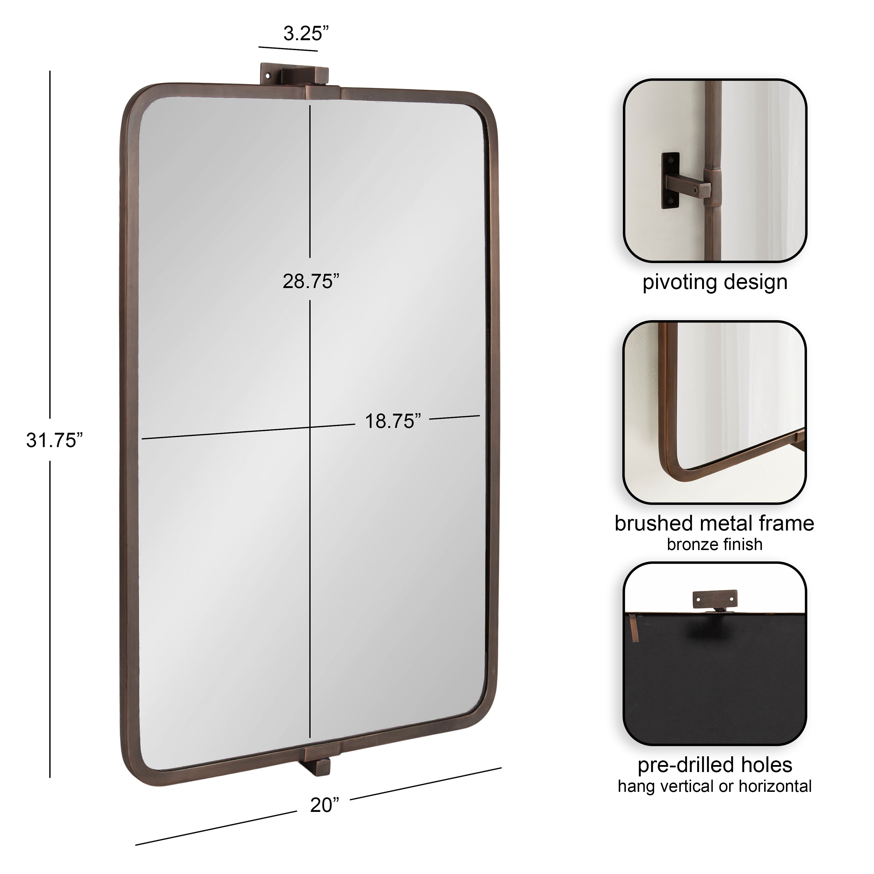 Elijah Pivot Wall Mirror