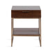 Side Table Dark Brown Gold 18x13x24 5