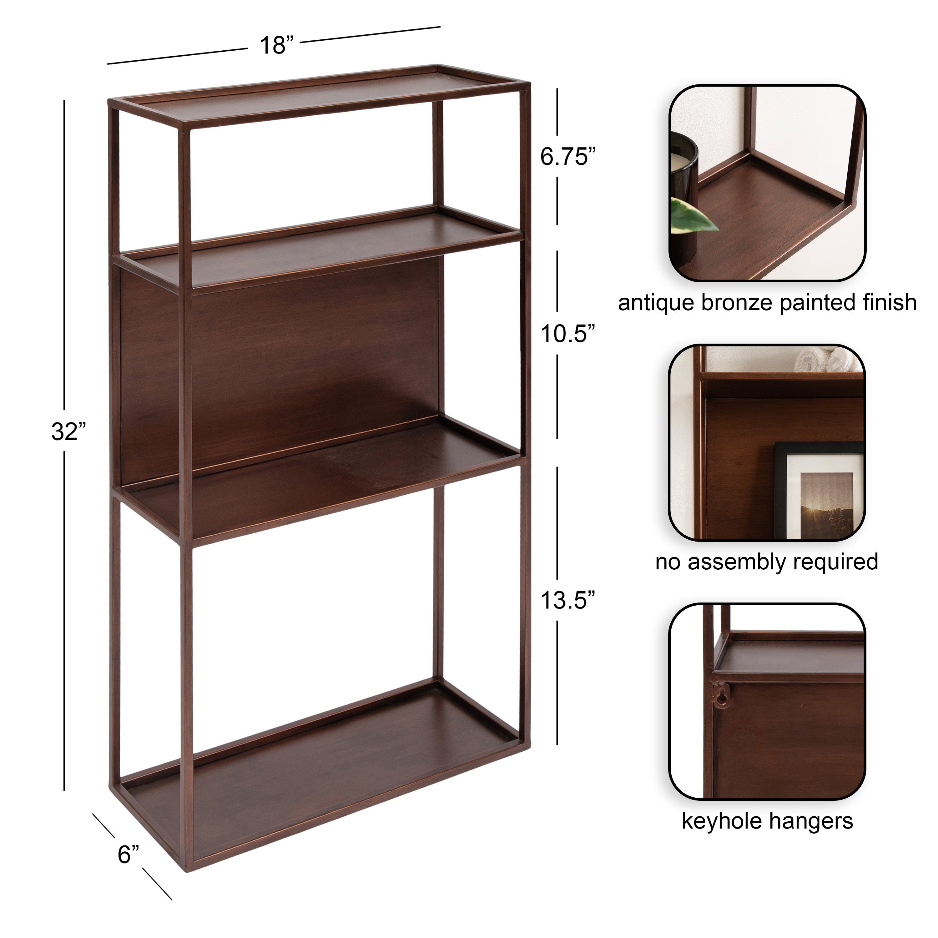 Accent Shelf Bronze 18x32 2