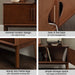 TV Stand 38x15x22 Walnut Brown 5