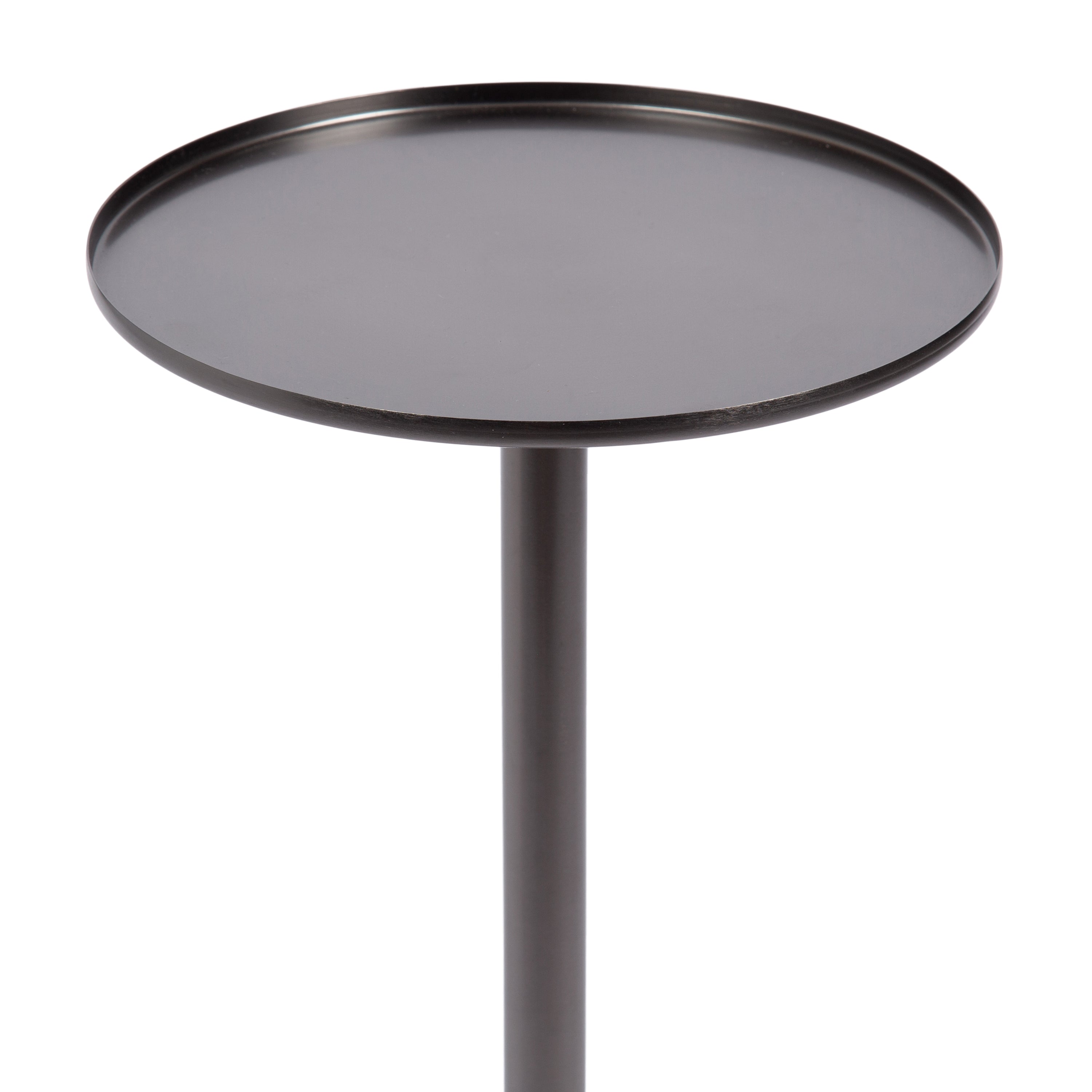 Drink Table Pewter Black 10x10x24 3