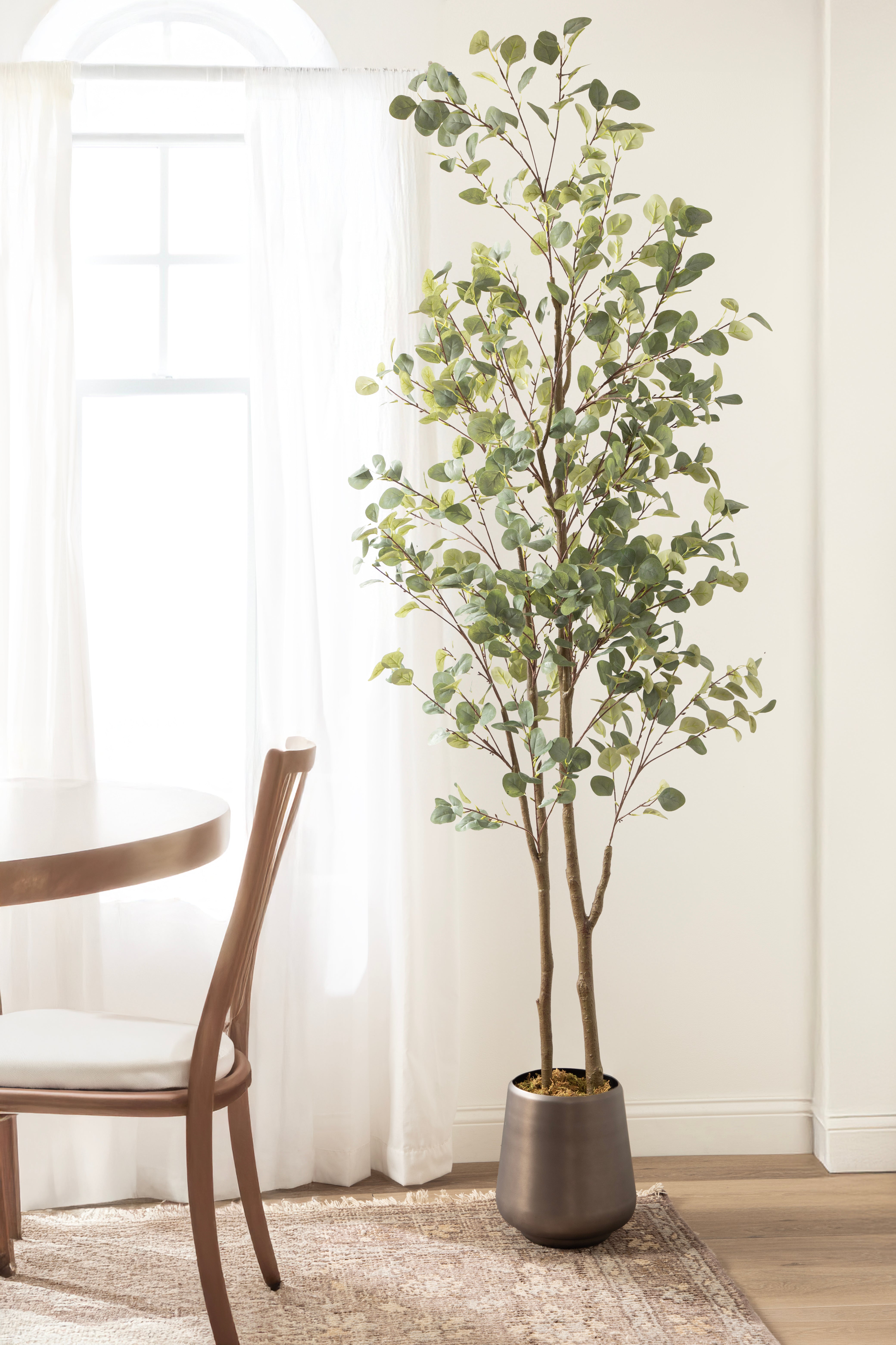 Faux Tree Pewter 8' 8
