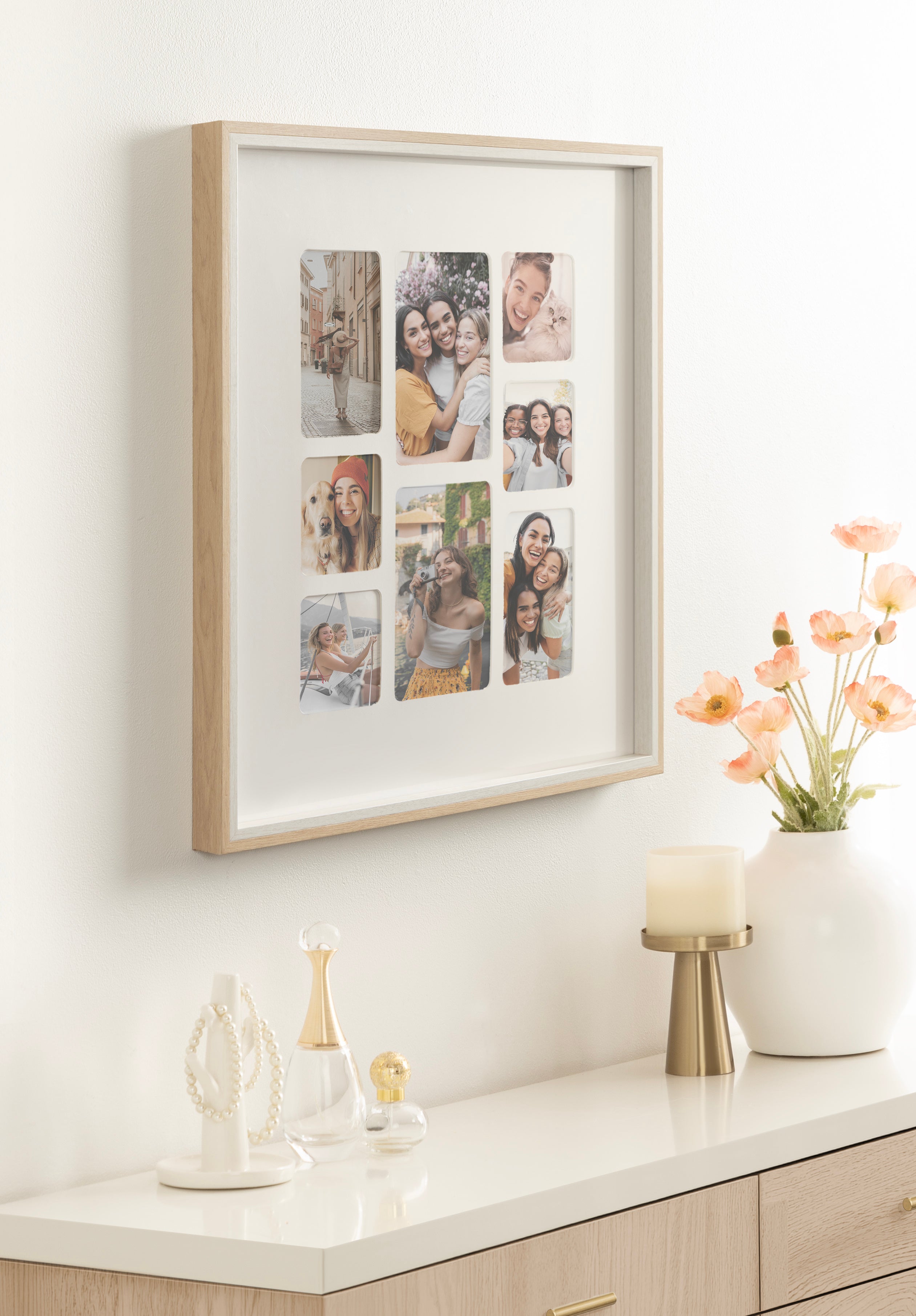Collage Frame 21x21 White Natural 7