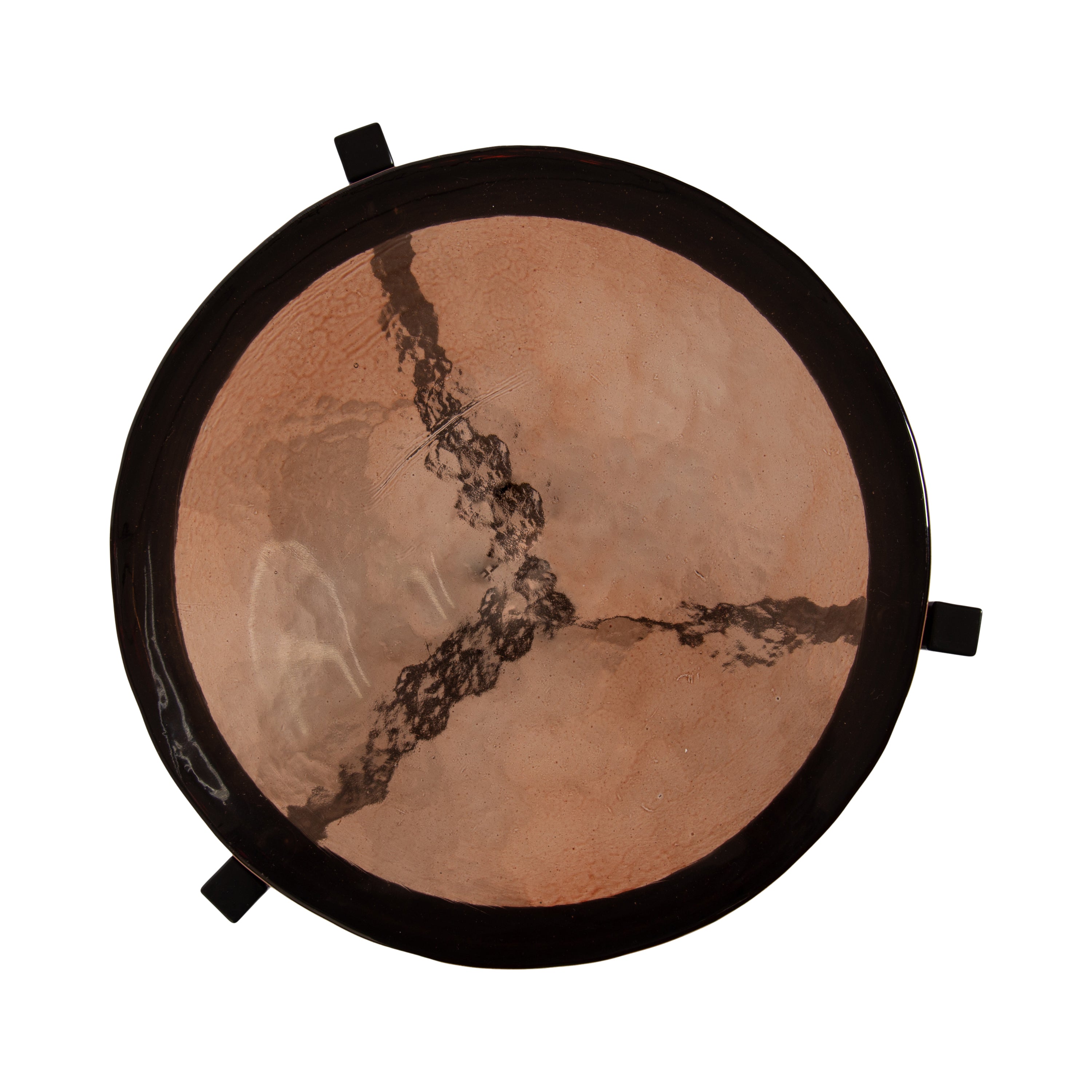 Drink Table Orange Black 9x9x23 4