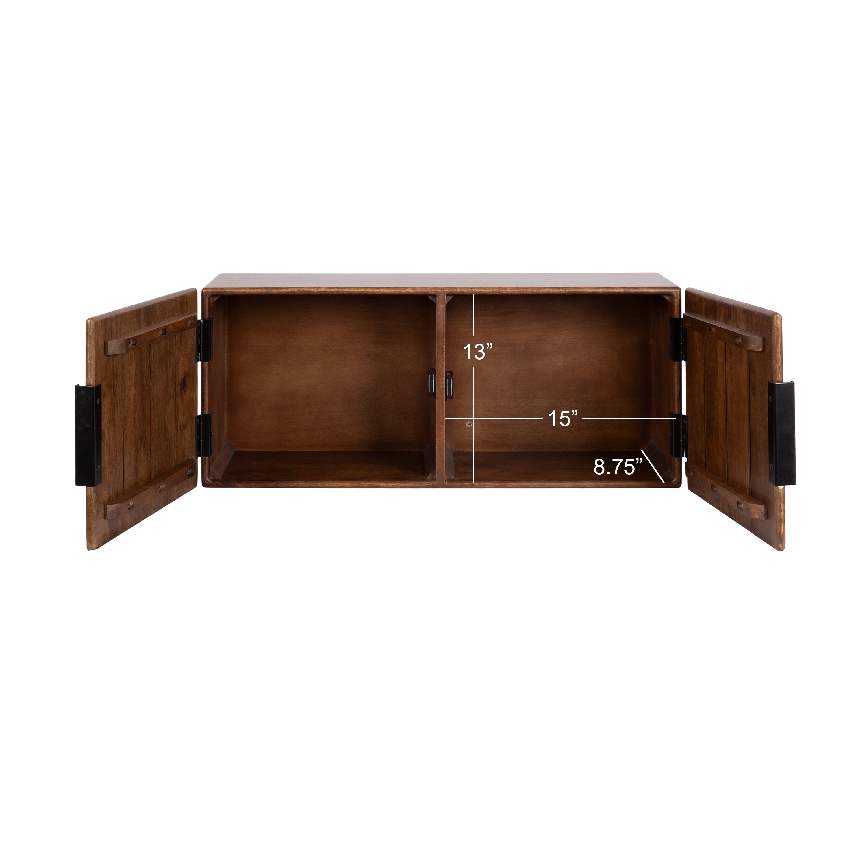 Cabinet Walnut Brown 32x10x14 3