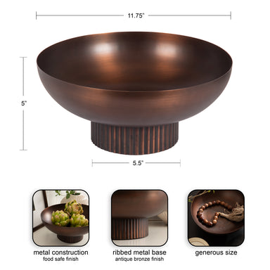 Serving Bowl Bronze 12x12x5 2