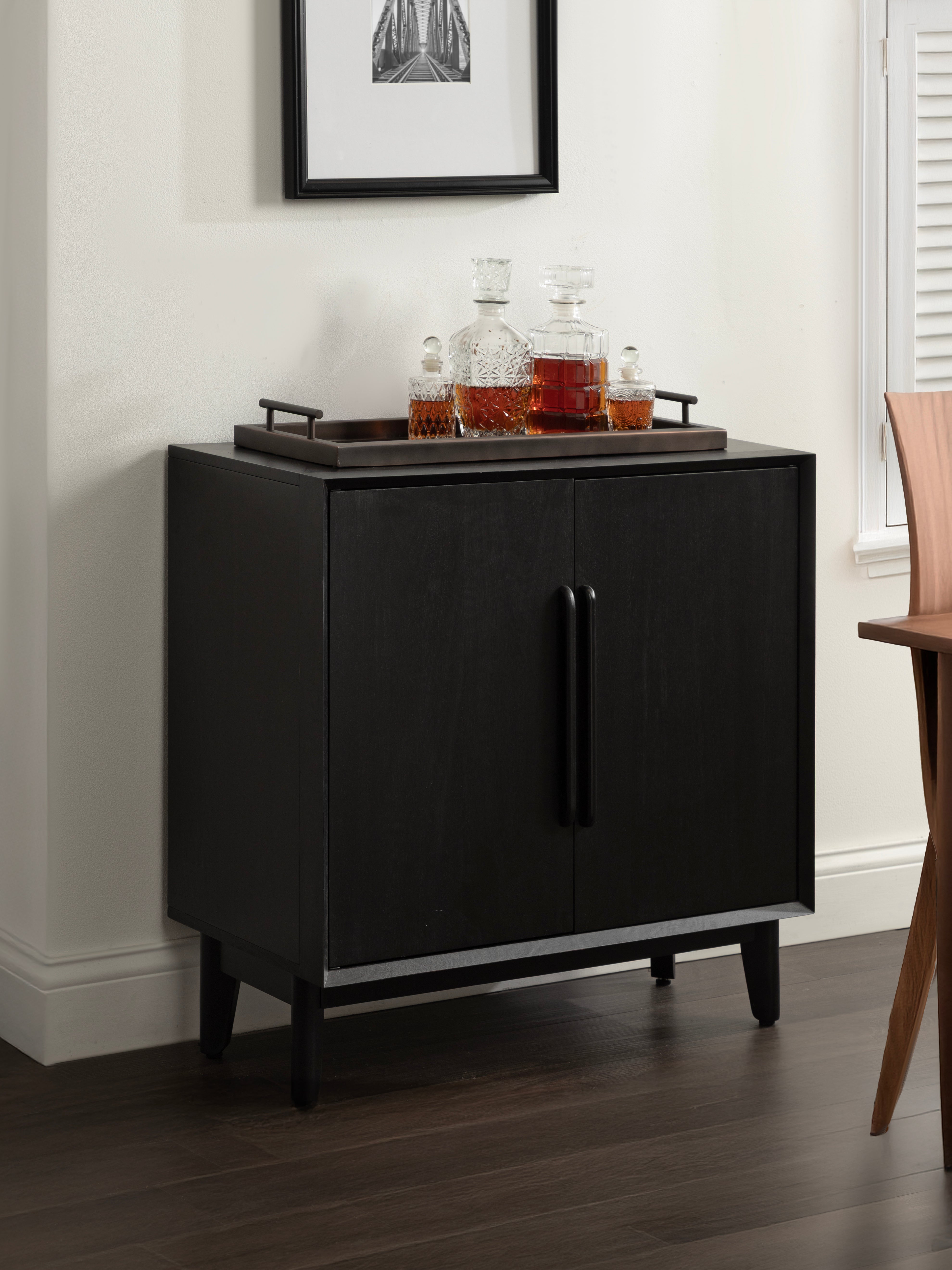 Floor Cabinet 30x15x30 Black 8