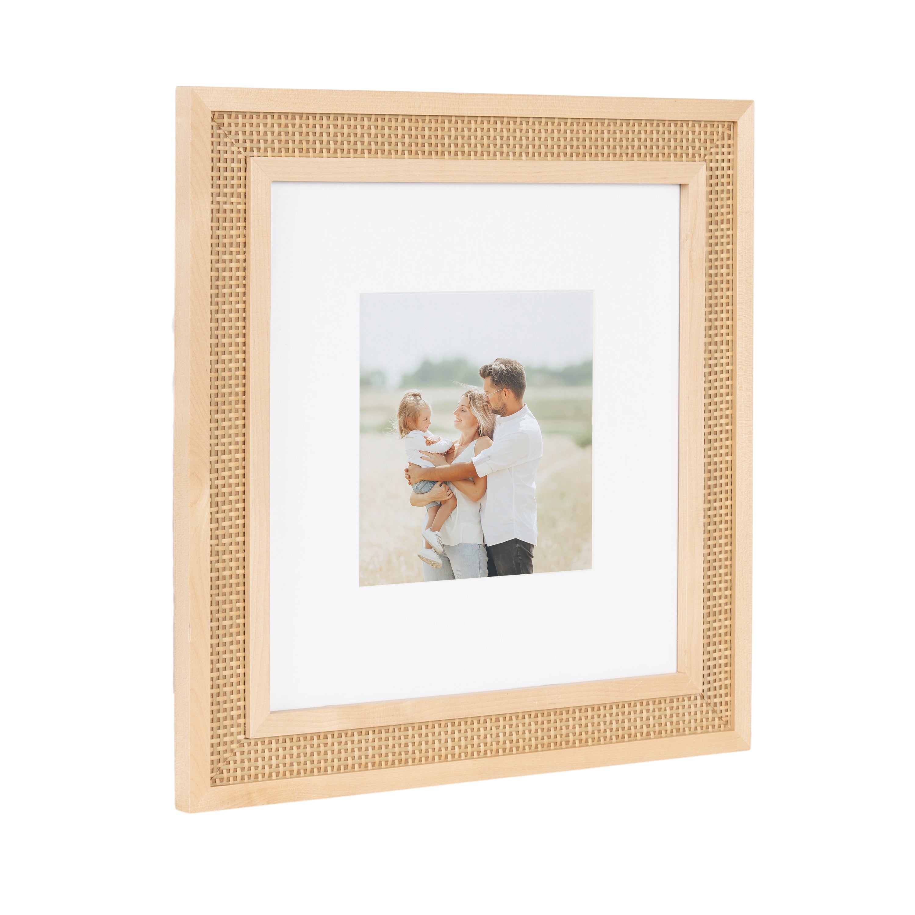 Wall Frame Natural 14x14 matted to 8x8 5