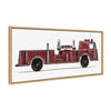 Sylvie Red Vintage Toy Fire Engine Framed Canvas by Saint and Sailor Studios