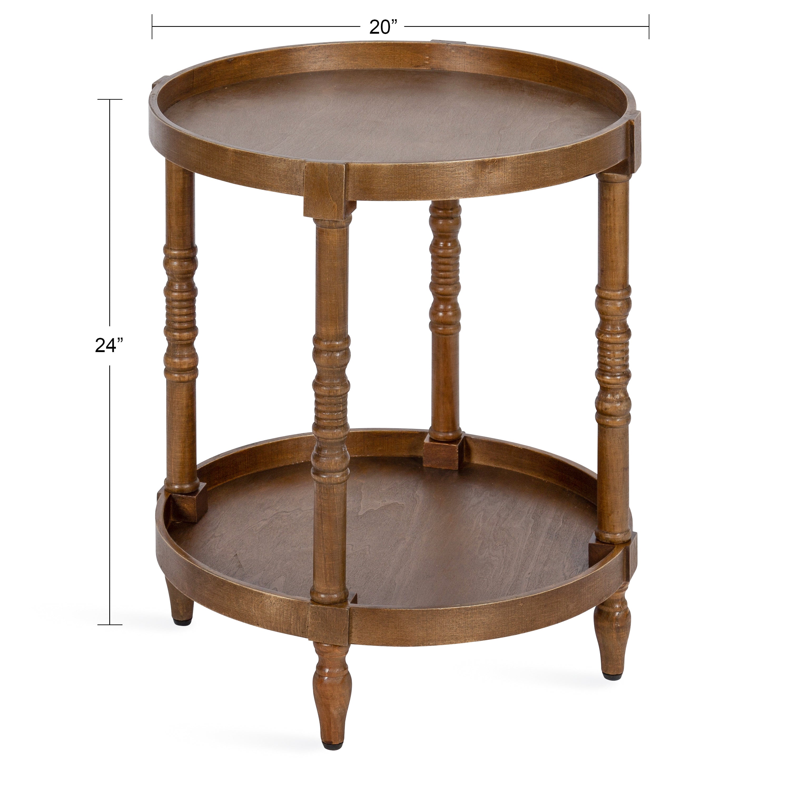 Side Table Rustic Brown 20x20x24 2