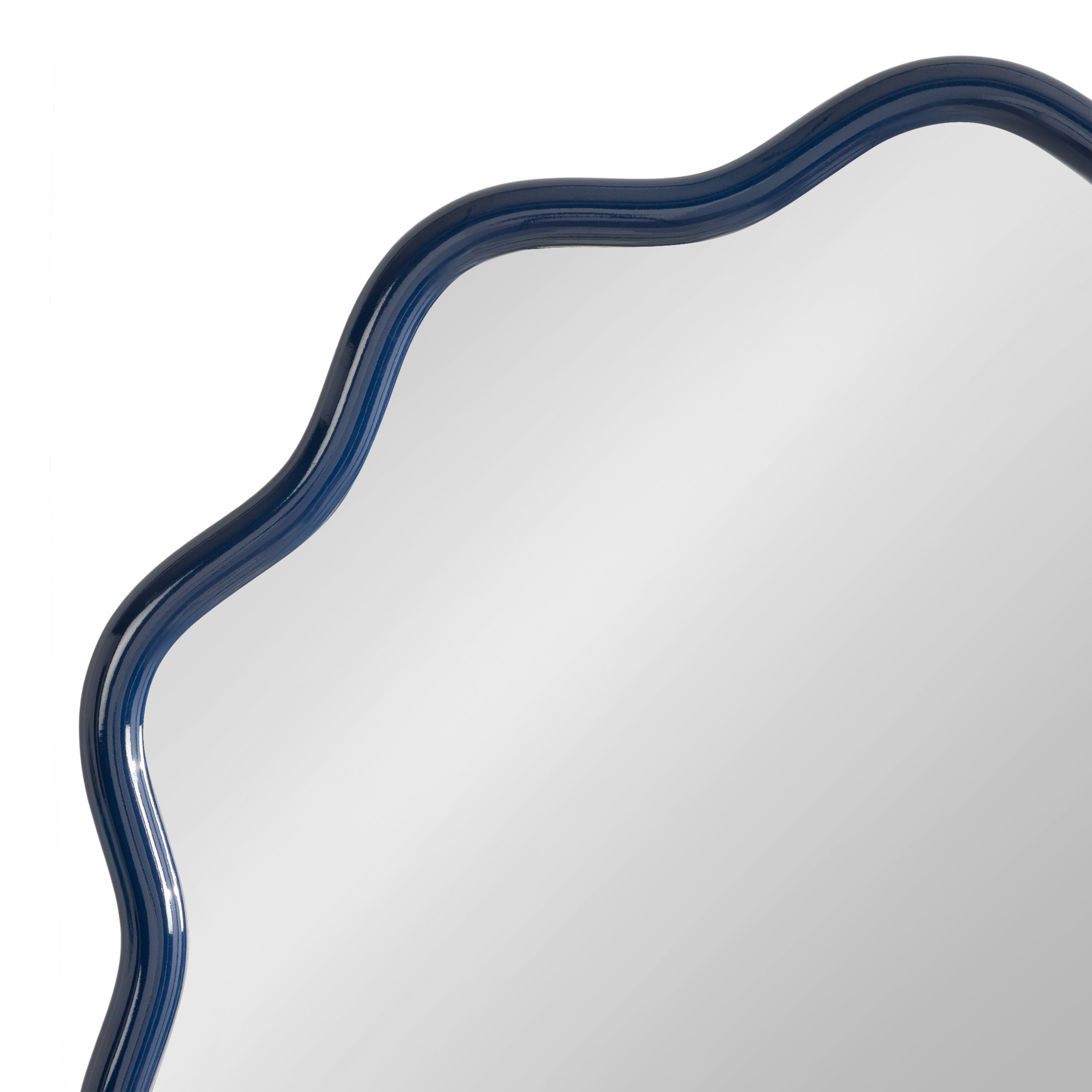 Scallop Mirror 26x26 Navy Blue 3