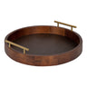 Lipton Round Decorative Tray with Metal Handles