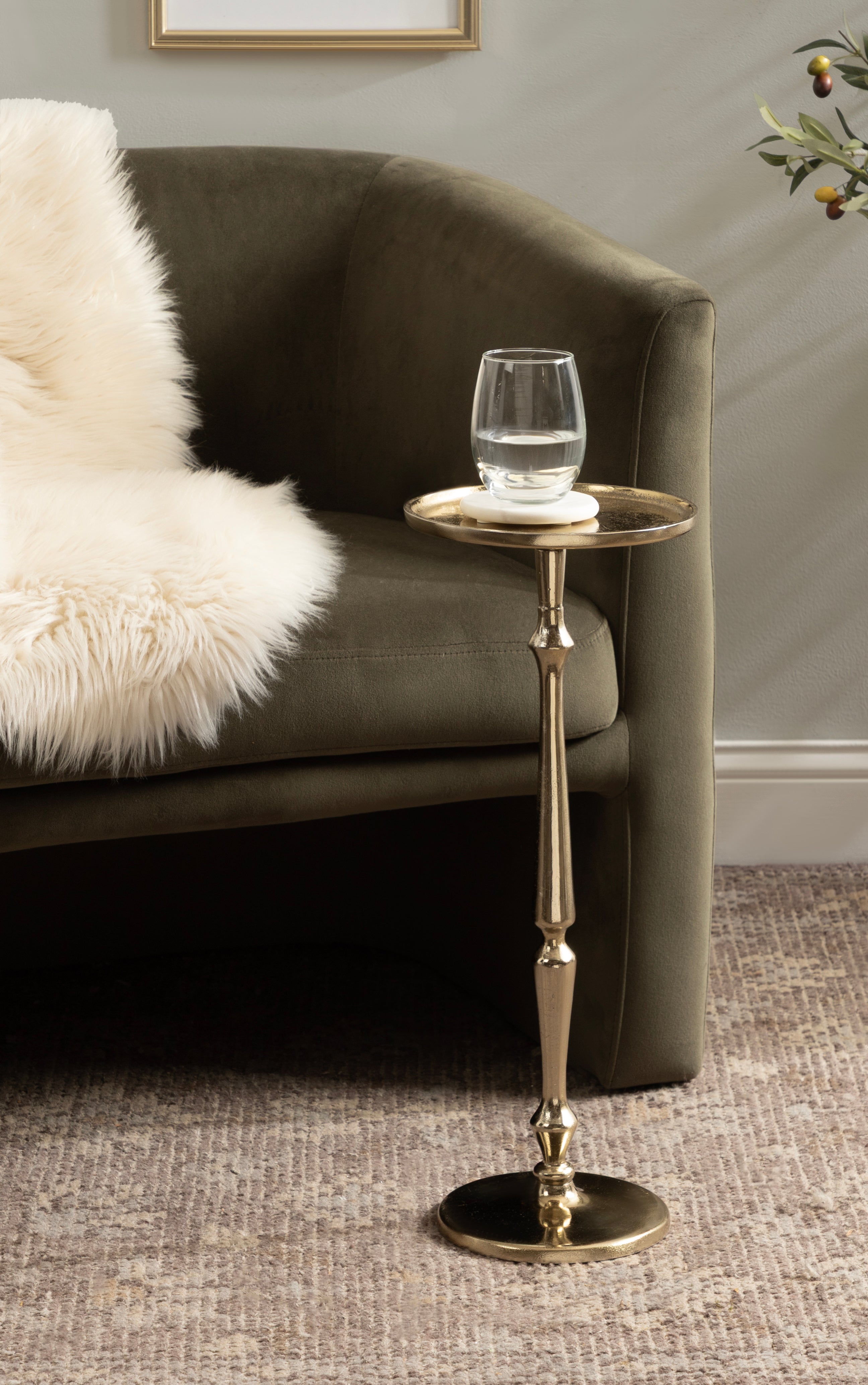Drink Table Gold 9x9x22 6