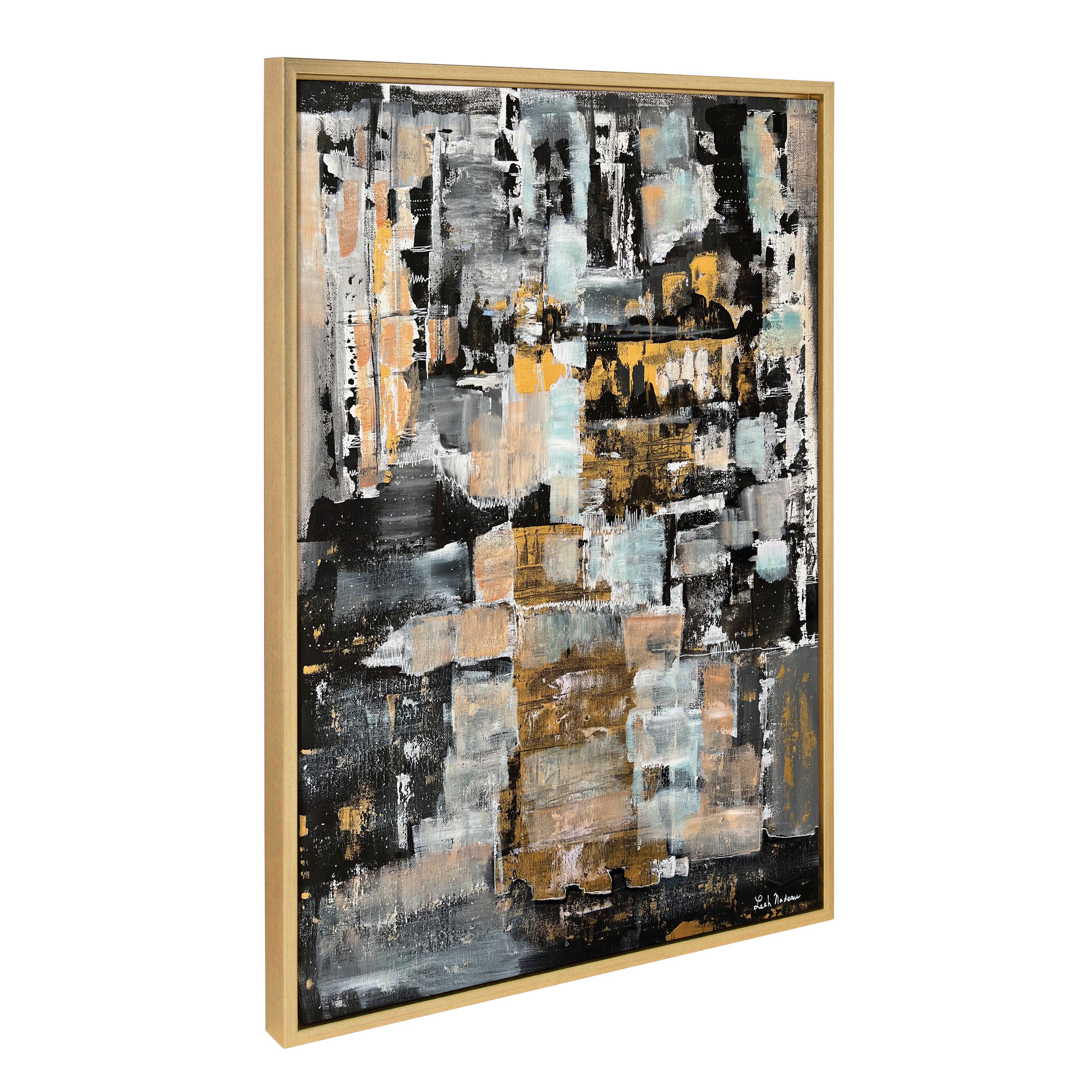 Sylvie Starry Night Framed Canvas by Leah Nadeau