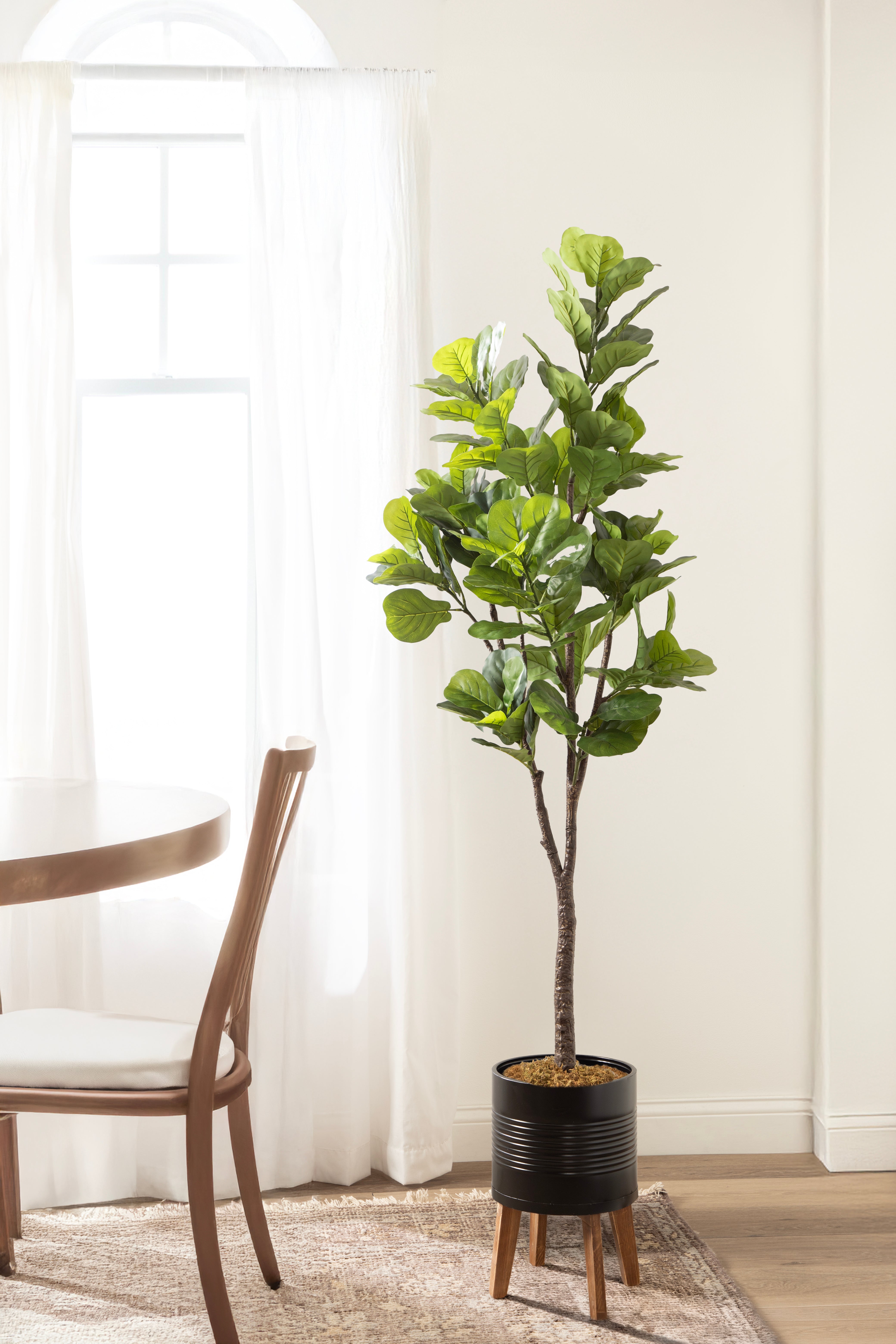 Faux Tree Black Rustic Brown 6.5' 8