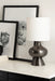 Tabletop Lamp Pewter 8x8x17 8