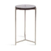 Side Table Gray Silver 13x13x24 1