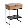 Malone Wood and Metal Side Table
