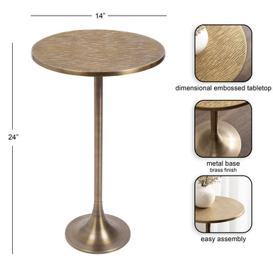 Side Table Gold 14x14x24 2