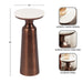 Drink Table White Bronze 10x10x22 2