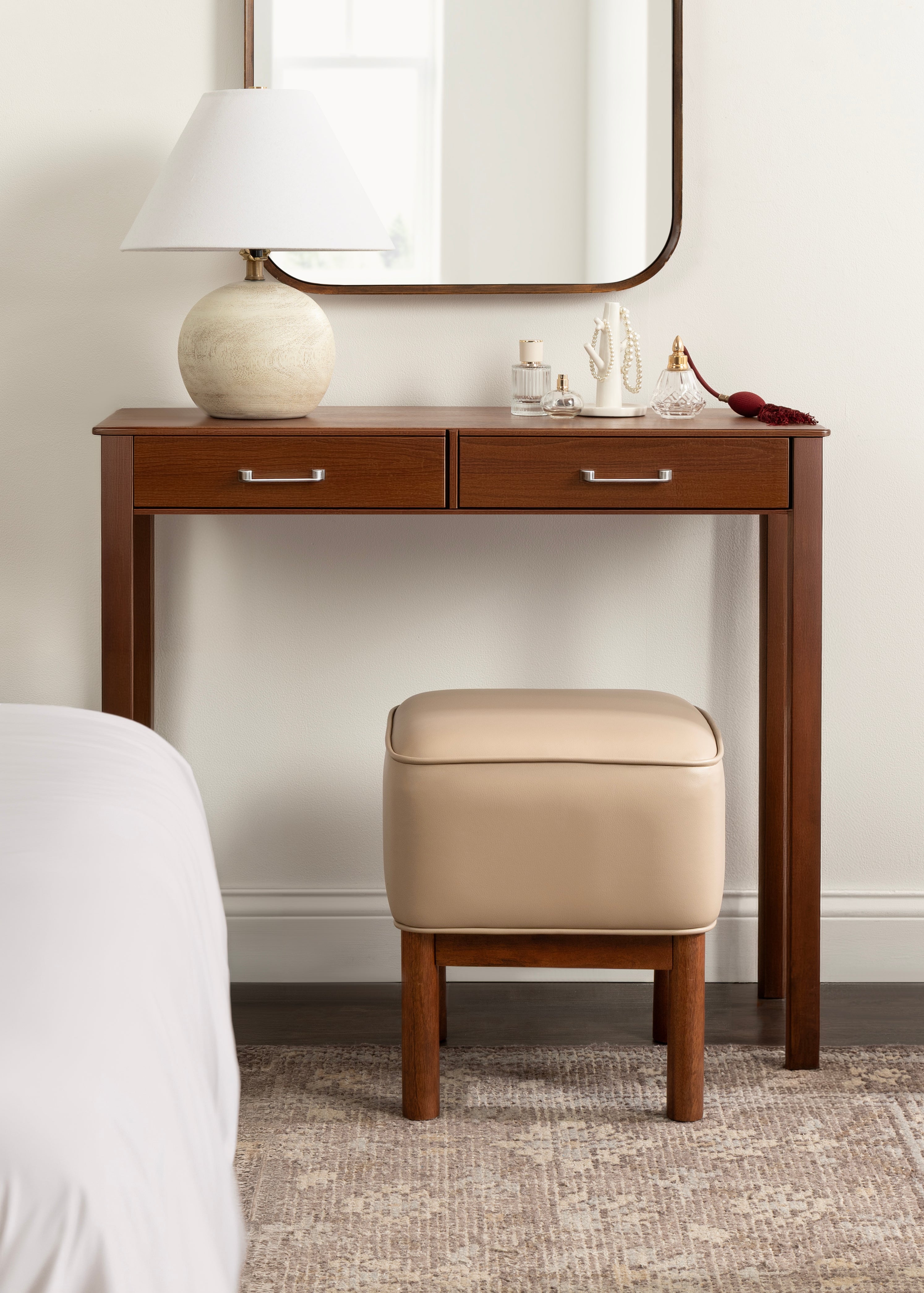 Standard Ottoman Walnut Brown 16x16x18 7