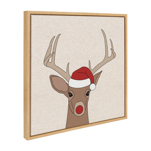 Sylvie Merry Christmas My Deer Framed Canvas by Jake Goossen