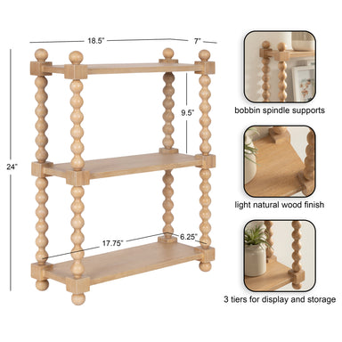 Accent Shelf Natural Beige 19x7x24 2