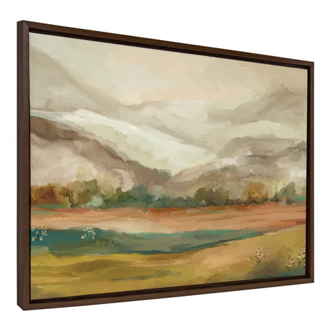 Sylvie Mountainscape Framed Canvas by Annie Quigley