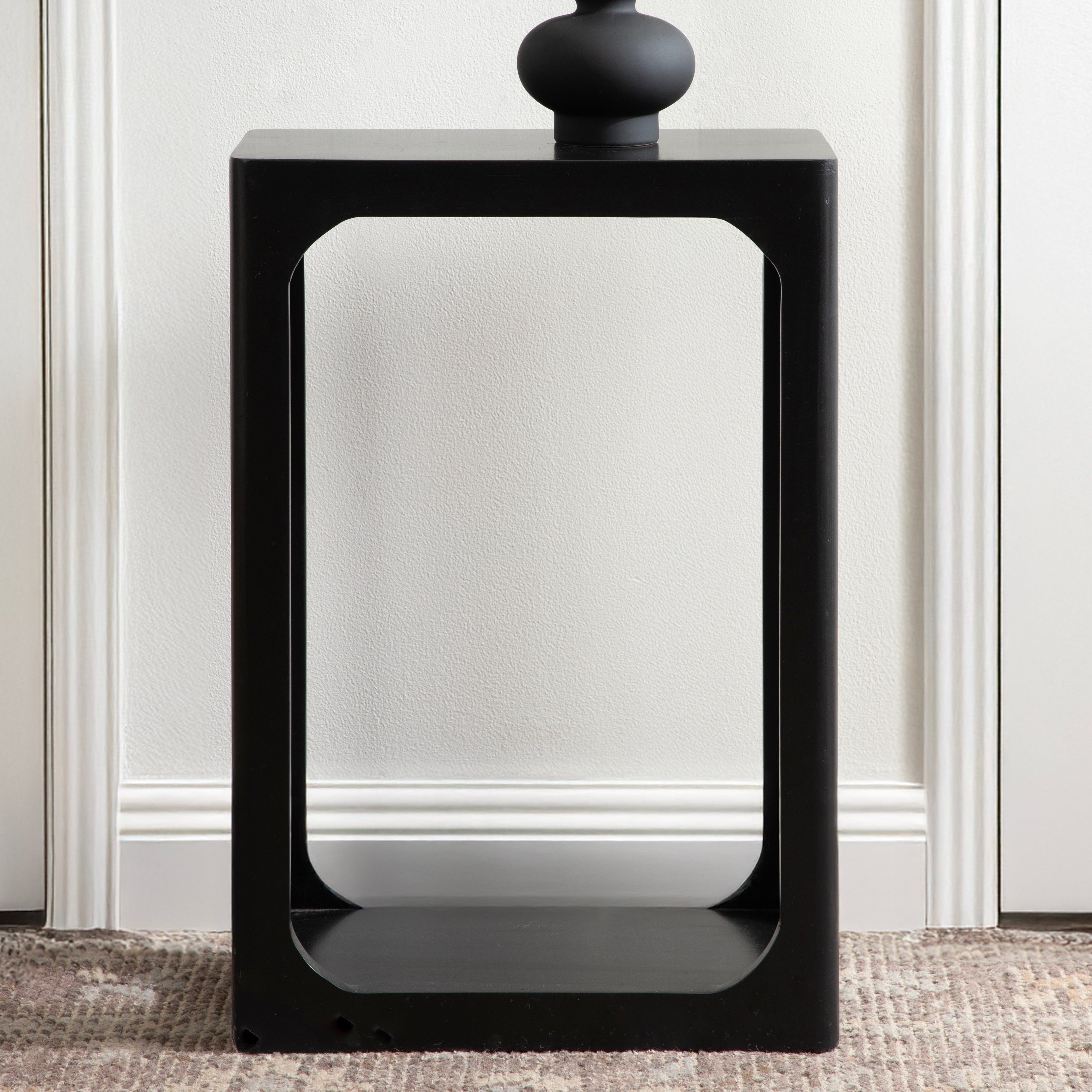 Side Table Black 16x8x24 7