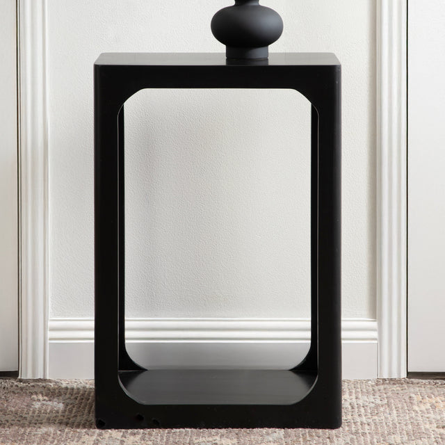 Side Table Black 16x8x24 7
